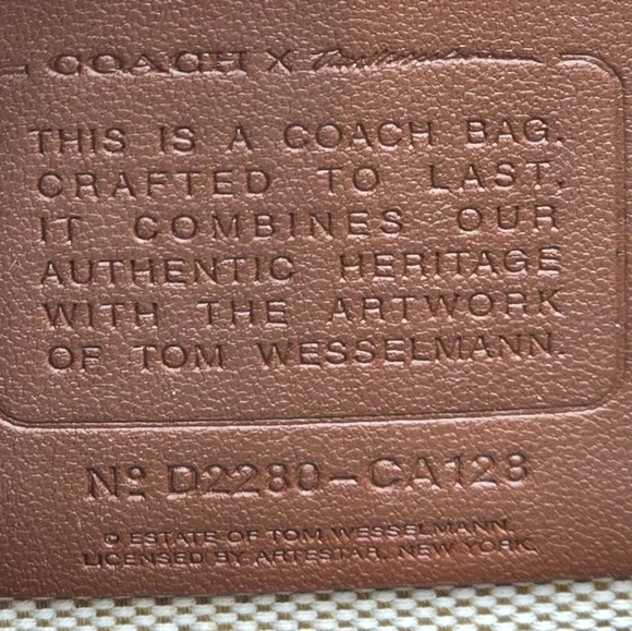 🔥SALE🔥💥NWT💥 Coach x Tom Wesselmann Floral Tote Leather Bag  💫DEFECT💫 - Picture 8 of 16